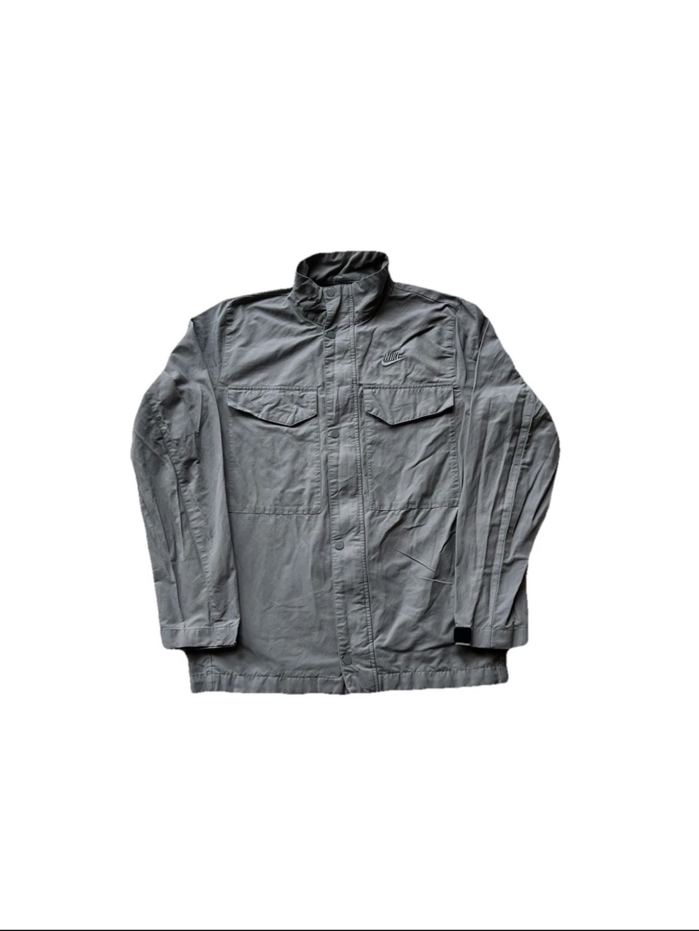 Nike Sportswear Gray Full Zip M65 Military Field Jacket Size Medium